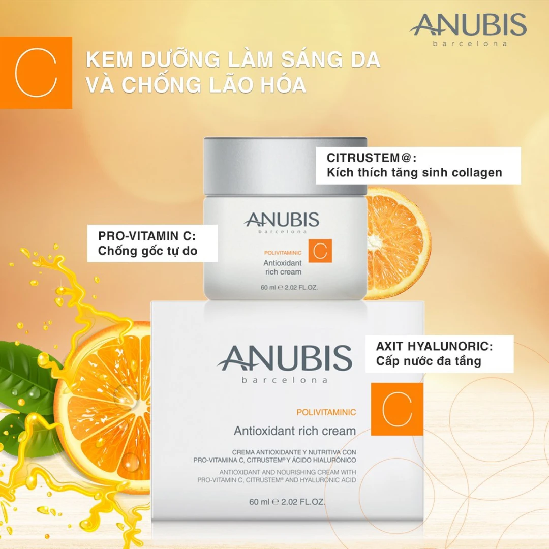 Dọn sạch thâm nám, da sáng khoẻ, căng bóng cùng kem dưỡng Polivitamin C Antioxidant Rich Cream