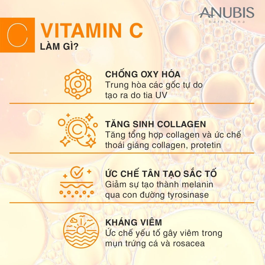 Dưỡng trắng, mờ nám với bộ sản phẩm Polivitamin C của Anubis