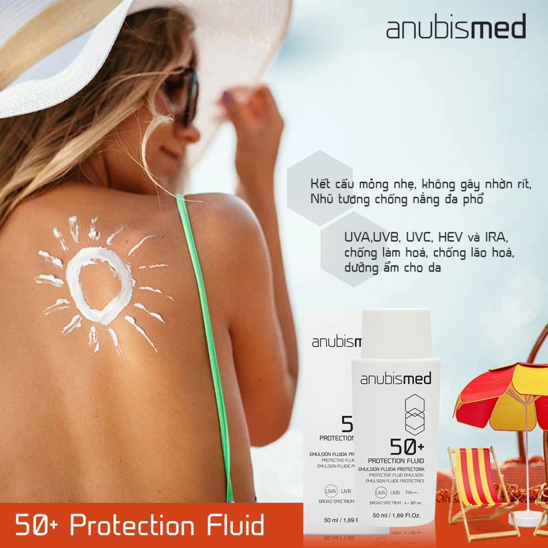 Nhũ tương chống nắng thế hệ mới - Anubismed 50+ protection fluid